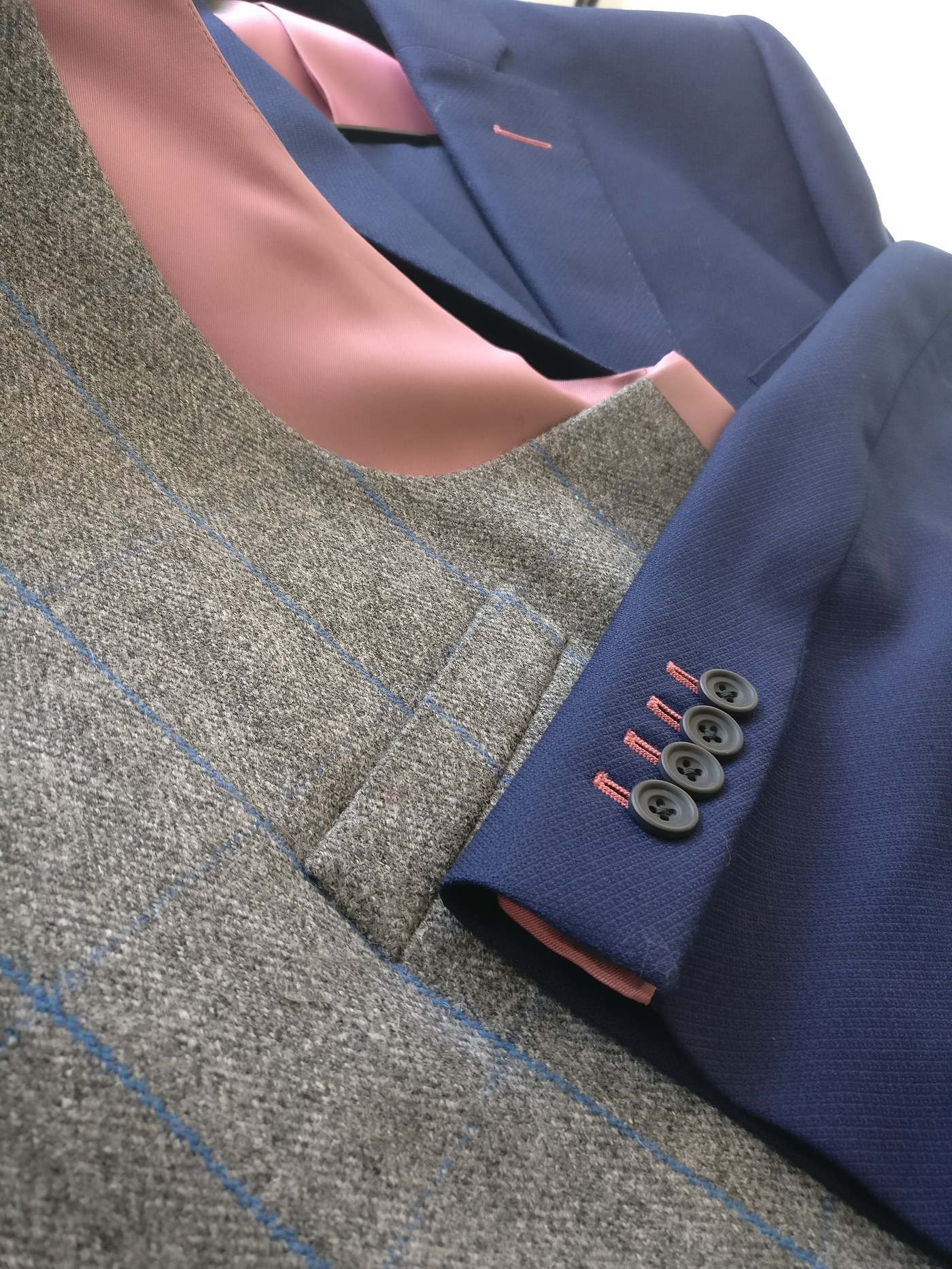 Mid-blue lounge suit for The Famous 1886